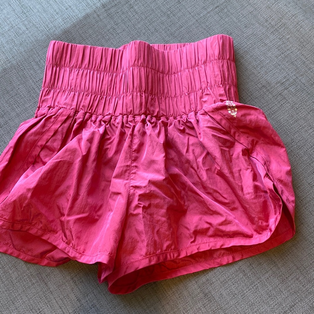Pink free people movement shorts